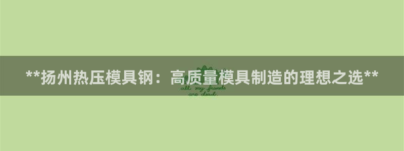 上海易倍投资有限公司：**扬州热压模具钢：高质量模具制造